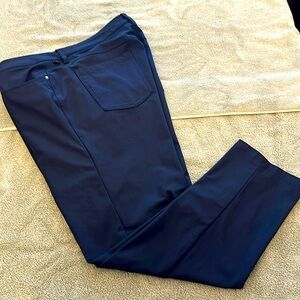Men’s Navy Blue Lululemon ABC 5 pocket slim pants! 36x30 (29” inseam) Near Mint!